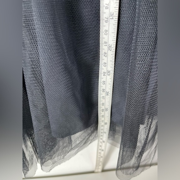 Weston Anthropologie Lace Gray Tulle Skirt  Babydoll Dancer Dress Womens Medium - Picture 5 of 9